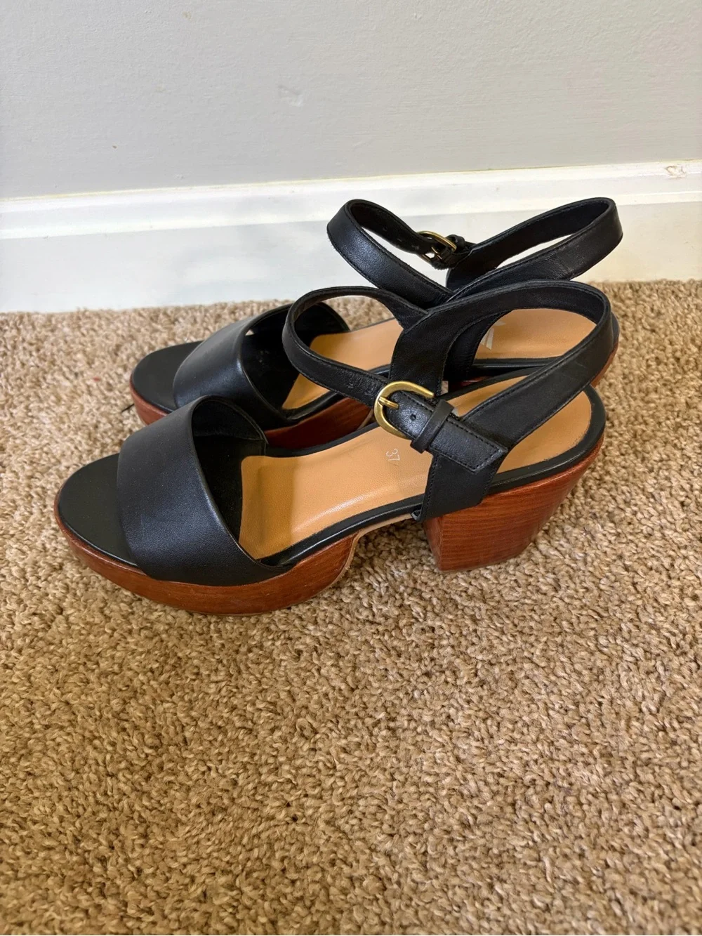 Fortress of INCA Hannah Platform Clog Sandal Black 37 (US7)
